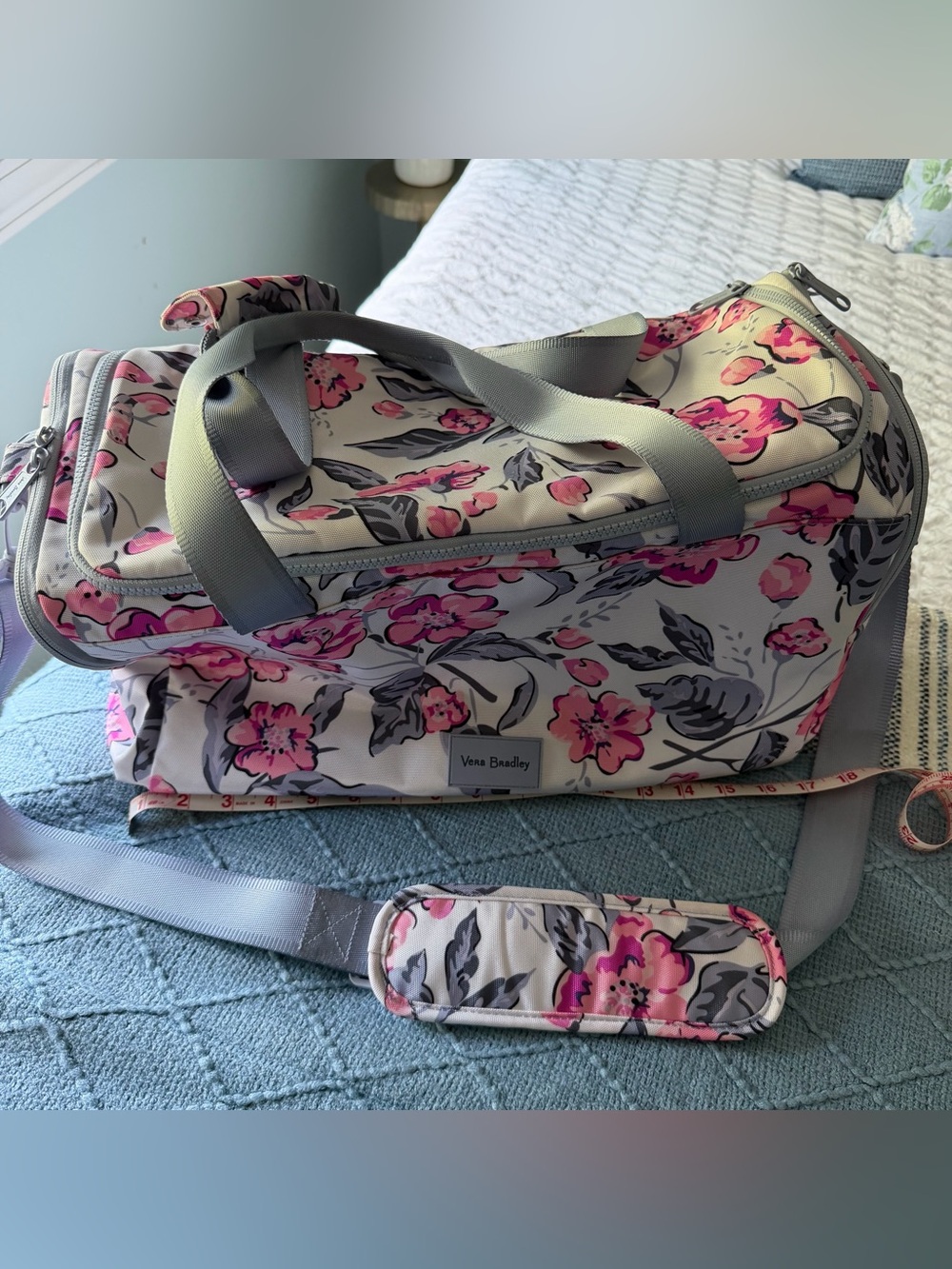 Vera Bradley Pink Floral Travel Duffel Bag